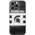 Michigan State University Black and White Stripes iPhone 16 Pro Skin