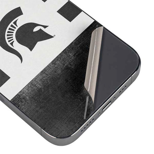 Michigan State University Black and White Stripes iPhone 16 Pro Skin