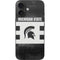 Michigan State University Black and White Stripes iPhone 16 Skin