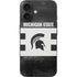 Michigan State University Black and White Stripes iPhone 16 Skin