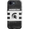 Michigan State University Black and White Stripes iPhone 16e Impact Case