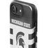 Michigan State University Black and White Stripes iPhone 16e Impact Case