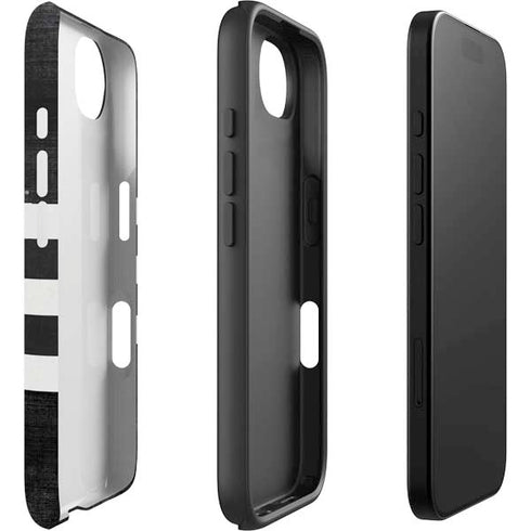 Michigan State University Black and White Stripes iPhone 16e Impact Case
