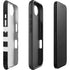 Michigan State University Black and White Stripes iPhone 16e Impact Case