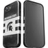 Michigan State University Black and White Stripes iPhone 16e Impact Case