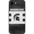 Michigan State University Black and White Stripes iPhone 16e Skin