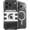 Michigan State University Black and White Stripes iPhone 18 Pro MagSafe Case