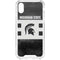 Michigan State University Black and White Stripes iPhone XS Clear Case