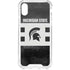 Michigan State University Black and White Stripes iPhone XS Clear Case