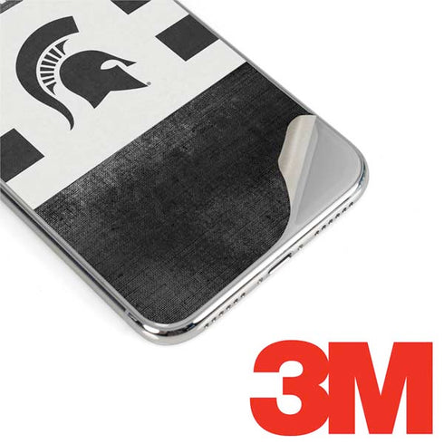 Michigan State University Black and White Stripes iPhone XS Max Skin