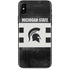 Michigan State University Black and White Stripes iPhone XS Skin