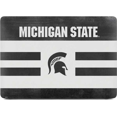 Michigan State University Black and White Stripes Apple MacBook Air Skin