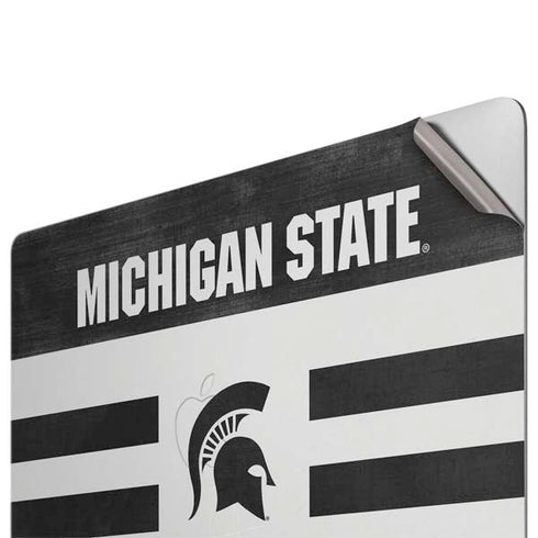 Michigan State University Black and White Stripes Apple MacBook Pro 16-inch Skin