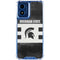 Michigan State University Black and White Stripes Moto G 5G (2024) Clear Case