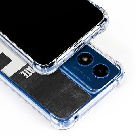 Michigan State University Black and White Stripes Moto G 5G (2024) Clear Case