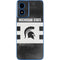 Michigan State University Black and White Stripes Moto G Play 4G (2024) Skin