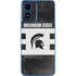 Michigan State University Black and White Stripes Moto G Play 4G (2024) Skin