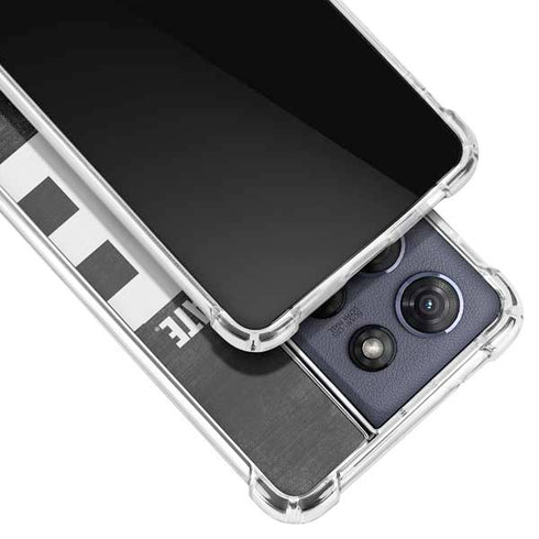 Michigan State University Black and White Stripes Moto G Play 5G (2025) Clear Case