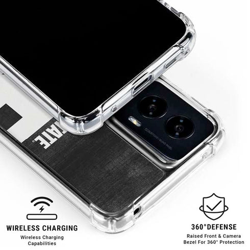Michigan State University Black and White Stripes Moto G Power 5G (2024) Clear Case