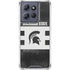 Michigan State University Black and White Stripes Moto G Power 5G (2025) Clear Case