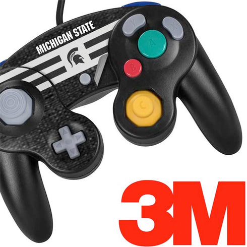 Michigan State University Black and White Stripes Nintendo GameCube Controller Skin
