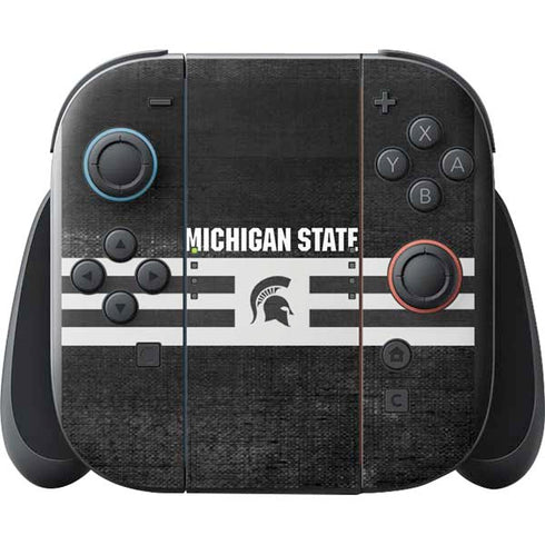 Michigan State University Black and White Stripes Nintendo Switch 2 (2025) with Joy-Con Skin