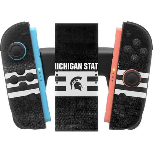 Michigan State University Black and White Stripes Nintendo Switch 2 (2025) Joy-Con Controller Skin