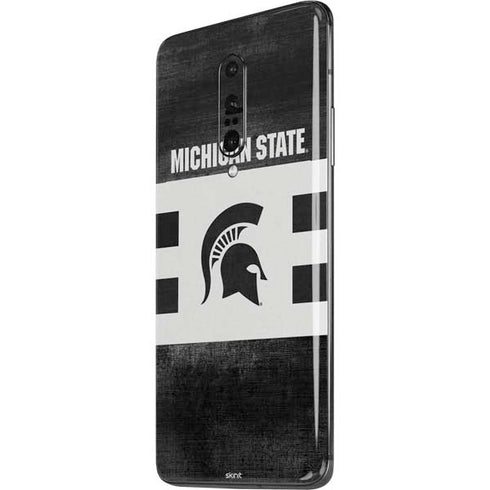 Michigan State University Black and White Stripes OnePlus 7 Pro Skin