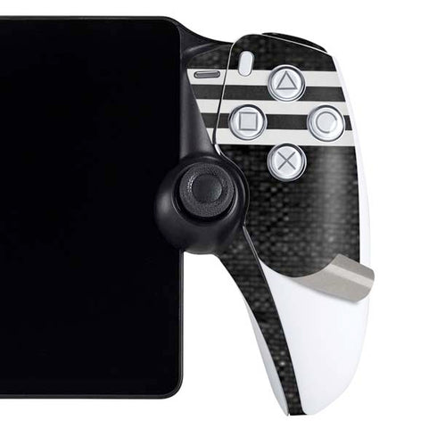 Michigan State University Black and White Stripes PlayStation Portal Remote Player Skin