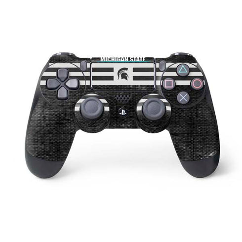 Michigan State University Black and White Stripes PS4 Pro/Slim Controller Skin