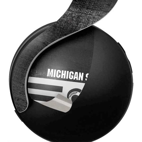 Michigan State University Black and White Stripes PULSE 3D Wireless Headset for PS5 Skin