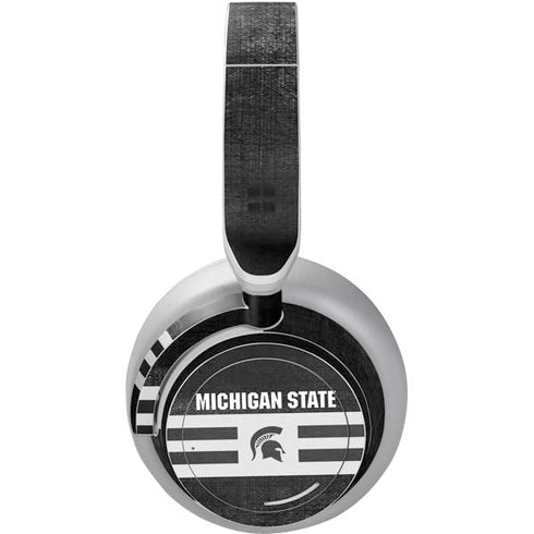 Michigan State University Black and White Stripes Surface Headphones Skin