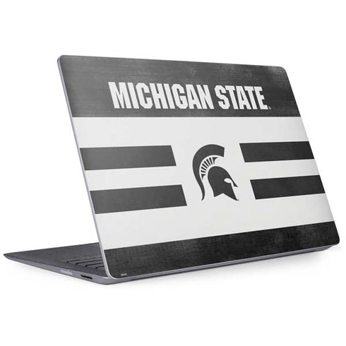 Michigan State University Black and White Stripes Surface Laptop 2 Skin