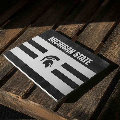 Michigan State University Black and White Stripes Surface Laptop 2 Skin