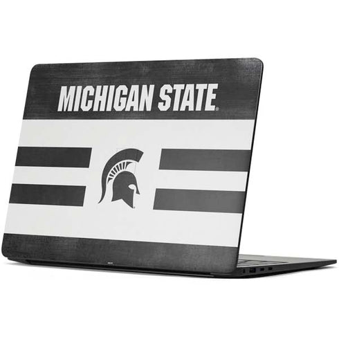 Michigan State University Black and White Stripes Surface Laptop 7 15in Skin
