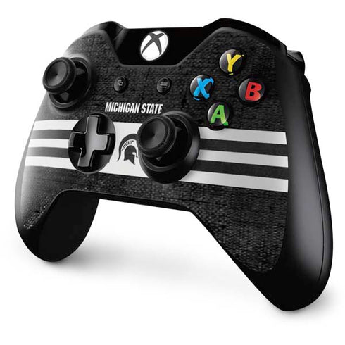 Michigan State University Black and White Stripes Xbox One Controller Skin
