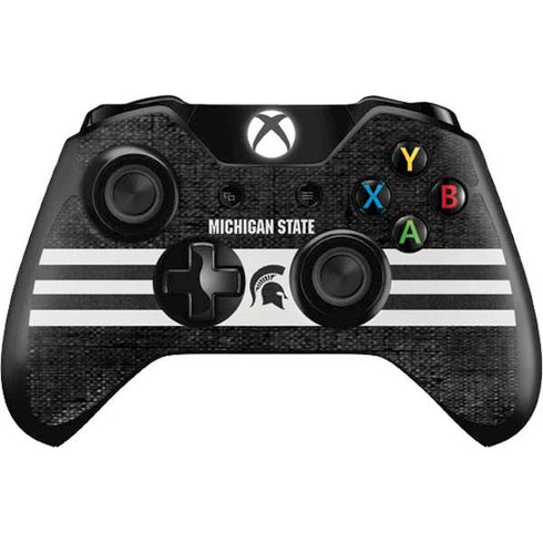 Michigan State University Black and White Stripes Xbox One Controller Skin