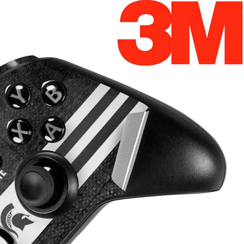 Michigan State University Black and White Stripes Xbox One Elite Controller Skin