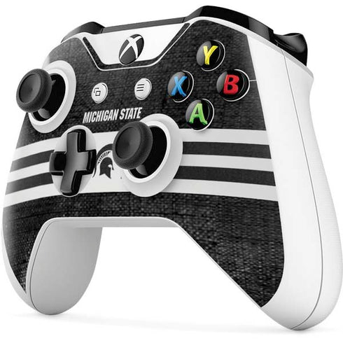 Michigan State University Black and White Stripes Xbox One S Controller Skin