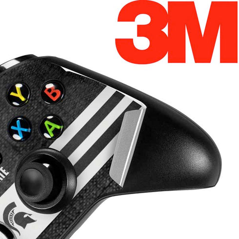 Michigan State University Black and White Stripes Xbox One S Controller Skin