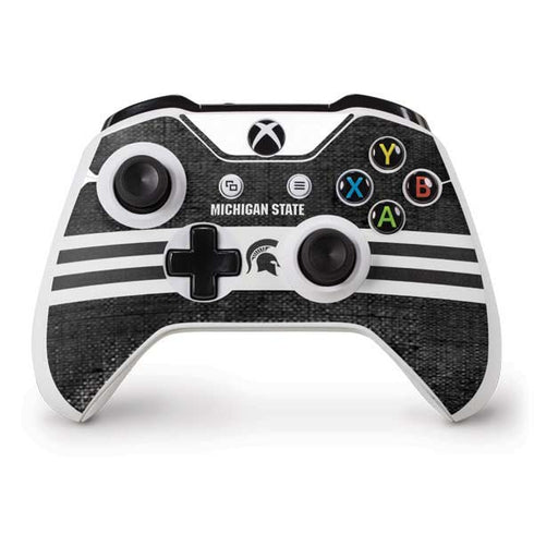 Michigan State University Black and White Stripes Xbox One S Controller Skin
