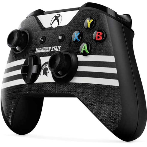 Michigan State University Black and White Stripes Xbox One X Controller Skin