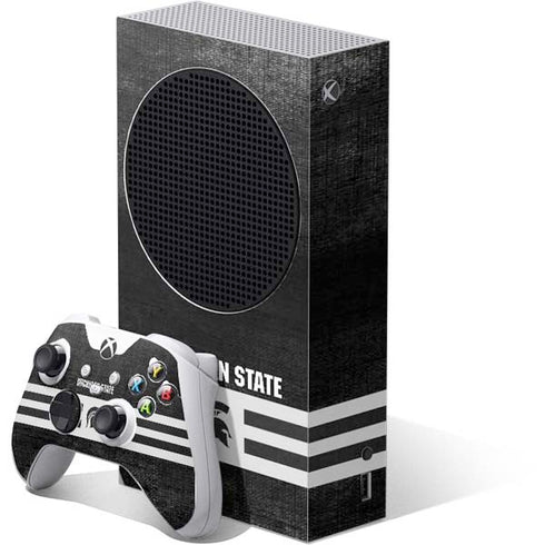 Michigan State University Black and White Stripes Xbox Series S Skins