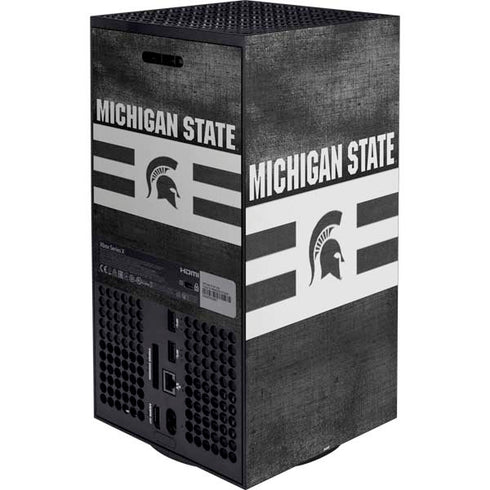 Michigan State University Black and White Stripes XBox Series X Digital Edition Bundle Skin