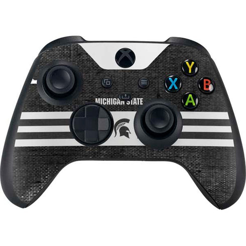 Michigan State University Black and White Stripes XBox Series X Digital Edition Bundle Skin