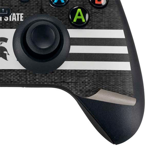 Michigan State University Black and White Stripes XBox Series X Digital Edition Bundle Skin