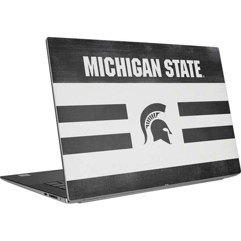 Michigan State University Black and White Stripes Dell XPS Skin