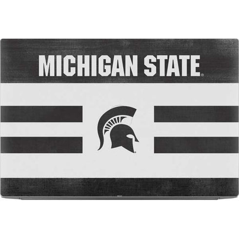 Michigan State University Black and White Stripes Dell XPS Skin