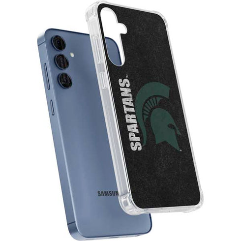 Michigan State University Bold Spartans Logo Galaxy A35 5G Clear Case