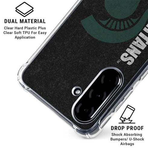 Michigan State University Bold Spartans Logo Galaxy A36 5G Clear Case